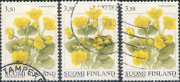 Finlande  2000. ~ YT 1490 Par 3 - Le Populage - Used Stamps