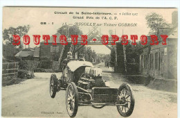 PRIX FIXE < RIGOLLY Sur VOITURE GOBRON Au GRAND PRIX De L´A.C.F. - COURSE AUTOMOBILE - SPORT AUTO - DOS SCANNE - Rallyes