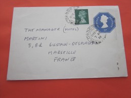 Lettre  Great Britain Enter Postal Entiers Postaux + Timbre Ajouté  UK  London  Royaume Uni  1972 > Marseille - Luftpost & Aerogramme