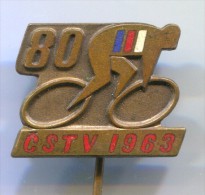 Cycling, Bike, Bicycles - Czechoslovakia, Enamel, 1963. Pin, Badge - Radsport