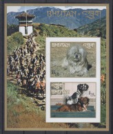 Bhutan - 1972 Dogs Block IMPERFORATE MNH__(TH-5739) - Bhutan