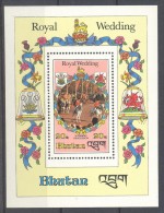 Bhutan - 1981 Royal Wedding Block MNH__(TH-11912) - Bhutan