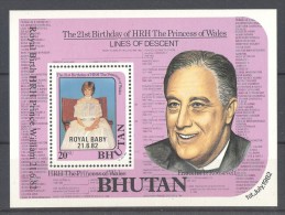 Bhutan - 1982 Royal Baby Overprints Block MNH__(TH-11898) - Bhutan