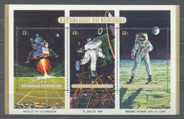 Burundi - 1969 Apollo 11 Block MNH__(TH-10734) - Unused Stamps