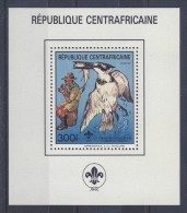 Central African Republic - 1988 Scouting, Birds 300F Block MNH__(TH-1911) - Central African Republic