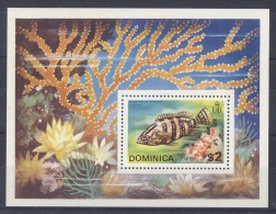 Dominica - 1975 Fishes Block MNH__(TH-3416) - Dominica (...-1978)