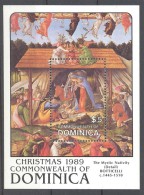 Dominica - 1989 Christmas Block (1) MNH__(TH-11765) - Dominica (1978-...)