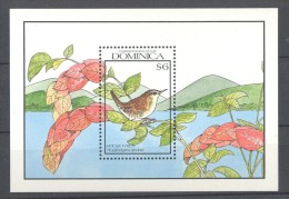 Dominica - 1990 Birds Block (1) MNH__(TH-11767) - Dominique (1978-...)