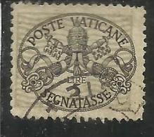 VATICANO VATIKAN VATICAN 1945 SEGNATASSE TAXES DUE TASSE TRIREGNO E CHIAVI DECUSSATE LIRE 5 USATO USED - Strafport