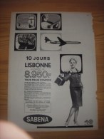 Reclame Uit Oud Tijdschrift 1963 - Sabena - 40 Ans D'expérience Airlines - Aviation - Pubblicità