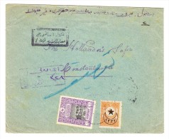 1917 R-Brief Von Bourdur Nach Constantinopel Mit 1 + 2 Pia. Mi#356+402 (Burdur Kriegsgefangenen) - Covers & Documents