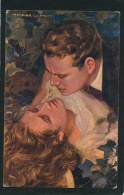 FEMMES - FRAU - LADY - Jolie Carte Fantaisie Couple Amoureux Et Fleurs Signée CORBELLA - Corbella, T.