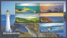 New Zealand 2013 Coastlines - Landscapes, Scenery, Littoral, Lighthouse, Leuchtturm, Phares, Castlepoint, East Cape, MNH - Nuevos