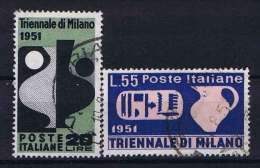 Italy: 1951 Sa  666 - 667 , Mi  839 - 840 Used - 1946-60: Oblitérés