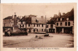 LOCMINE (MORBIHAN) 3 UN COIN DE LA PLACE DE L'EGLISE  1936 - Locmine