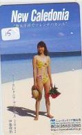 TELECARTE JAPON * NEW CALEDONIA  (15) TELEFONKARTE PHONECARD JAPAN * FEMME * SEXY LADY - Nueva Caledonia