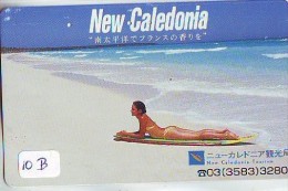 TELECARTE JAPON * NEW CALEDONIA  (10B) TELEFONKARTE PHONECARD JAPAN * FEMME * SEXY LADY - Nieuw-Caledonië