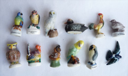 LOT 12 FEVES OISEAUX DIVERS VOLATILES - TOUTES DIFFERENTES Feve - Tiere