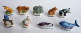 LOT 9 FEVES OISEAUX ET MAMIFERES DIVERS  WWF - TOUTES DIFFERENTES Feve - Animaux