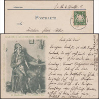 München 1898. Privatpost Courier, Ganzsache. Galerie Moderner Meister, N° 127, Das Schlechte Bier, Hugo Kauffmann - Bières