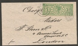 UK - SG # 212 - Yv. # 105 -  1 Pound GREEN - @@ FALSE - FAUX  @@ On Front COVER - DANGEROUS ITEM - - Briefe U. Dokumente