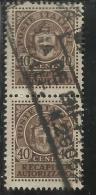 ITALIA REGNO ITALY KINGDOM 1945 LUOGOTENENZA RECAPITO AUTORIZZATO 40 CENTESIMI COPPIA TIMBRATA PAIR USED - Authorized Private Service