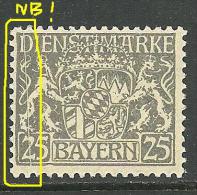 Bayern 1916 Dienstmarke Michel 22 * + ERROR Druckfehler ABART - Mint