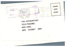 (925) Australia Cover - 1975 ? - Underpaid And Taxed Cover - Impuestos