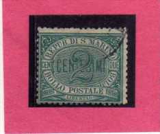SAN MARINO 1877 - 1890 CIFRA NUMERAL CENT. 2 USATO USED - Oblitérés