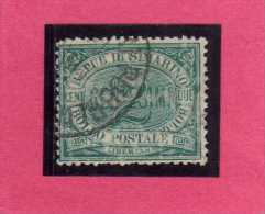 SAN MARINO 1877 - 1890 CIFRA NUMERAL CENT. 2 USATO USED - Used Stamps