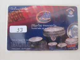 Prepaid Phonecard,silver Hand-crafts,used - Laos