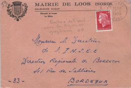 Lettre 59 Loos 27-11 1970 Flamme Sécap Sans Le Graphisme, Timbre à Date Seul - Lettres & Documents