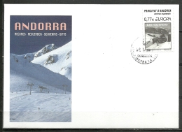 ANDORRA- SOBRE O SIMILAR RECUERDO FILATELICO CORREO ESPAÑOL  (C. S.3) - Interi Postali & Prêts-à-poster