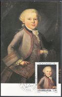 Yugoslavia 1991, Maximum Card "W.A. Mozart", Ref.bbzg - Cartoline Maximum