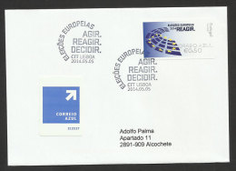 Portugal 2014 ATM Timbres Distributeur FDC Prior Voyagé  Élections Parlement Européen European Parliament Europa - European Community