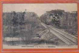 Carte Postale 63. Pont-Chateau  La Tranchée De Grenébo  Passage D'un Train Vapeur     Trés Beau Plan - Pont Du Chateau