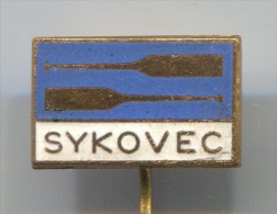 Rowing, Kayak, Canoe - SYKOVEC, Czech Republic, Old Pin, Enamel Badge - Rudersport