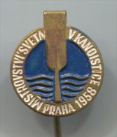 Rowing, Kayak, Canoe - World Championship 1958. PRAHA, Old Pin, Badge - Remo