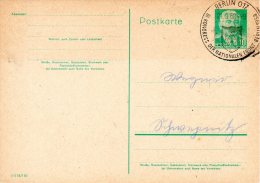 RDA. Carte Pré-timbrée Avec Oblitération De 1958. Congrès Du Front National à Berlin. - Maschinenstempel (EMA)