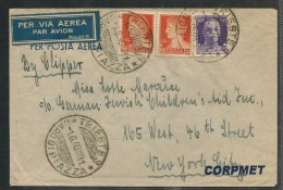 JUDAICA - WWII - VF 1940 ITALY COVER  Sent By Clipper From TRIESTE To The GERMAN JEWISH CHILDREN´S AID In NEW YORK - Judaisme