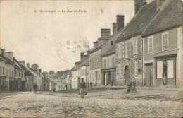 St-Arnoult  -  78  -  La Rue De Paris - Epicerie  Mercerie HERVIEUX à Droite De La Carte - St. Arnoult En Yvelines