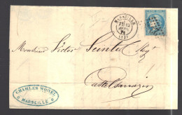 FRANCE N°45  S/Lettre  GC 2240 Marseille - 1870 Emisión De Bordeaux