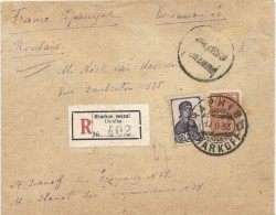 LETTRE RECOMMANDEE DE KHARKOV - Cartas & Documentos