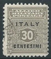 1943 OCCUPAZIONE ANGLO AMERICANA SICILIA USATO 30 CENT - ED591-6 - Ocu. Anglo-Americana: Sicilia