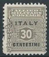 1943 OCCUPAZIONE ANGLO AMERICANA SICILIA USATO 30 CENT - ED591-6 - Anglo-american Occ.: Sicily