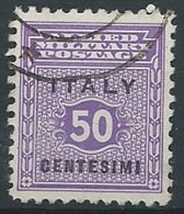 1943 OCCUPAZIONE ANGLO AMERICANA SICILIA USATO 50 CENT - ED591-2 - Ocu. Anglo-Americana: Sicilia