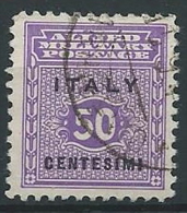 1943 OCCUPAZIONE ANGLO AMERICANA SICILIA USATO 50 CENT - ED591-6 - Anglo-american Occ.: Sicily