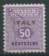 1943 OCCUPAZIONE ANGLO AMERICANA SICILIA USATO 50 CENT - ED591-8 - Occup. Anglo-americana: Sicilia