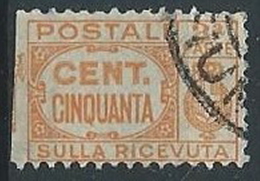 1927-32 REGNO USATO PACCHI POSTALI 50 CENT SEZIONE - ED593 - Postal Parcels