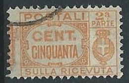 1927-32 REGNO USATO PACCHI POSTALI 50 CENT SEZIONE - ED593-4 - Postal Parcels